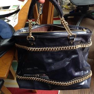 Sobella Handbag Navy patent leather